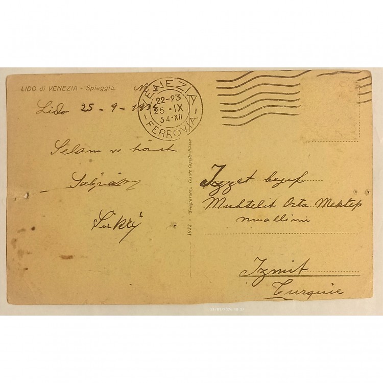 Efemera Kartpostal 1934